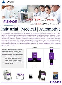 Long Term Support for 2D NAND and the transistion to 3D NAND for industrial, medical, and automotive applications