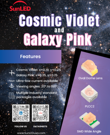Cosmic Violet and Galaxy Pink