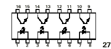 Isocom DIP-16 transistor optocoupler